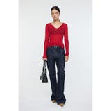 SHEER HENRY NECK ニットトップス | MOUSSY OUTLET | 詳細画像20 