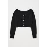 BLK | 2WAY SHORT ニットカーディガン | MOUSSY OUTLET