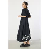 BLK | Vネックスクリプトロゴマキシワンピース | RODEO CROWNS WIDE BOWL