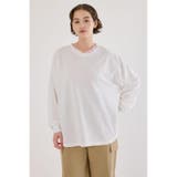 O/WHT1 | 梨地VネックロングスリーブTシャツ | RODEO CROWNS WIDE BOWL