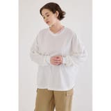 梨地VネックロングスリーブTシャツ | RODEO CROWNS WIDE BOWL | 詳細画像1 