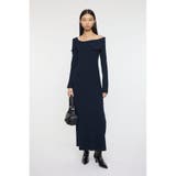 NVY | ASYMMETRY COLLAR KNIT ドレス | MOUSSY OUTLET