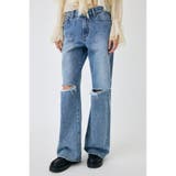 KNEE SLIT WIDE ストレート デニム | MOUSSY OUTLET | 詳細画像5 