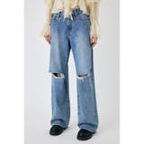 KNEE SLIT WIDE ストレート デニム | MOUSSY OUTLET | 詳細画像6 