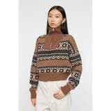 HALF ZIP FAIR ISLE セーター | MOUSSY OUTLET | 詳細画像3