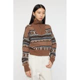 HALF ZIP FAIR ISLE セーター | MOUSSY OUTLET | 詳細画像4