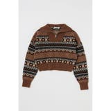 HALF ZIP FAIR ISLE セーター | MOUSSY OUTLET | 詳細画像6