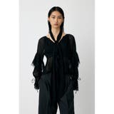 LACE TRIM TIE ブラウス | MOUSSY OUTLET | 詳細画像1