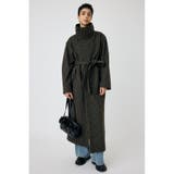 柄BRN5 | STANDCOLLAR PLAID コクーンコート | MOUSSY OUTLET