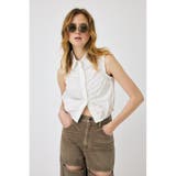 GATHER SLEEVELESS シャツ | MOUSSY OUTLET | 詳細画像1 