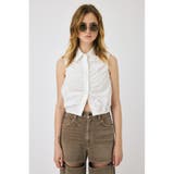 GATHER SLEEVELESS シャツ | MOUSSY OUTLET | 詳細画像6 