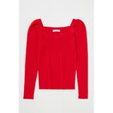 RED | PUFF SHOULDER KNIT トップス | MOUSSY OUTLET