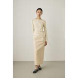 IVOY3 | 斜めボタンニットトップス  | MOUSSY OUTLET