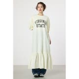 カレッジ 切替 パフスリーヴ ワンピース | RODEO CROWNS WIDE BOWL | 詳細画像1