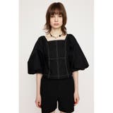 BLK | BALLOON SLEEVE 2WAY ブラウス | SLY OUTLET