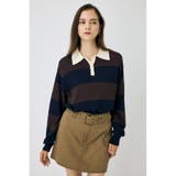 柄BRN5 | BORDER KNIT ポロ | MOUSSY OUTLET