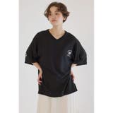 BLK | BIG LOGO5分袖ニットトップス | RODEO CROWNS WIDE BOWL