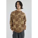 BEG | ブロークンチェックニット | RODEO CROWNS WIDE BOWL