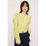 L/YEL1 | FRONT ZIP SHIRRING ブラウス | SLY OUTLET