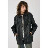 BLK | AGED F/LEATHER MIDDLE ジャケット | MOUSSY OUTLET