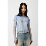 L/BLU1 | LACE LAYER TEE | MOUSSY OUTLET