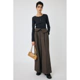 BRN | FOLD WAIST ワイドスラックス | MOUSSY OUTLET