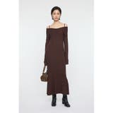 BRN | BIG COLLAR KNIT ドレス | MOUSSY OUTLET