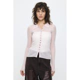 L/PNK1 | SHEER KNIT SHIRT シャツ | MOUSSY OUTLET