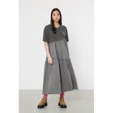 BLK | ピグメントギャザードッキングワンピース | RODEO CROWNS WIDE BOWL