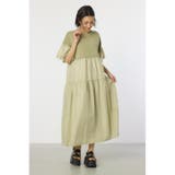 GRN | ピグメントドッキングティアードワンピース | RODEO CROWNS WIDE BOWL