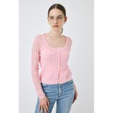 SHEER BORDER カーディガン | MOUSSY OUTLET | 詳細画像6