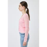 SHEER BORDER カーディガン | MOUSSY OUTLET | 詳細画像8