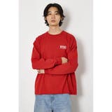 RED | シールドロゴロングスリーブTシャツ | RODEO CROWNS WIDE BOWL