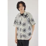 O/WHT1 | ポリメッシュフラワーシャツ | RODEO CROWNS WIDE BOWL