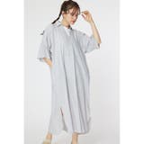 柄BLU5 | スキッパーシャツワンピース | RODEO CROWNS WIDE BOWL