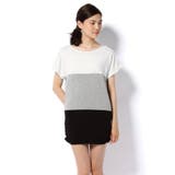 ブラック | <B.C STOCK> 3ハイショクキリカエチュニックワンピース | B.C STOCK
