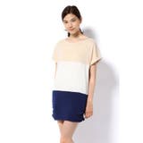 ネイビー | <B.C STOCK> 3ハイショクキリカエチュニックワンピース | B.C STOCK