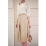 ベージュ | <Plage> コットンリネン タックスカート | B.C STOCK