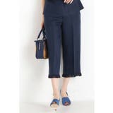 ネイビー | ITALY LINEN フリンジパンツ | B.C STOCK