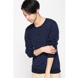 ネイビー | <JOINT WORKS> メンアサジオメトリックJDニット | B.C STOCK