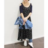 ブラック | フラワープリント キャミロングワンピース◆ | B.C STOCK