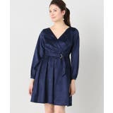 ネイビー | スエードカシュクールワンピース | B.C STOCK