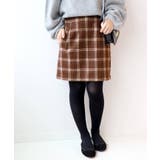 【SLOBE IENA スローブイエナ】チェックメルトン台形スカート◆ | B.C STOCK | 詳細画像1