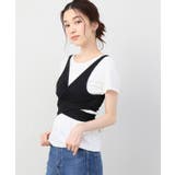 ブラック | クロスリブキャミソール | B.C STOCK