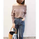 ベージュ | リブオフショルプルオーバーニット◆ | B.C STOCK
