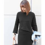 ブラック | アシンメトリーニットプルオーバー◆ | B.C STOCK
