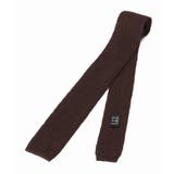 ブラウン | <B.C STOCK> ソリッドシルクリネンニットタイ | B.C STOCK