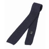 ネイビー | <B.C STOCK> ソリッドシルクリネンニットタイ | B.C STOCK