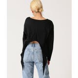 ブラック | 【CLIVE】バックリボンロングTシャツ | B.C STOCK