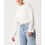ホワイト | 【CLIVE】バックリボンロングTシャツ | B.C STOCK